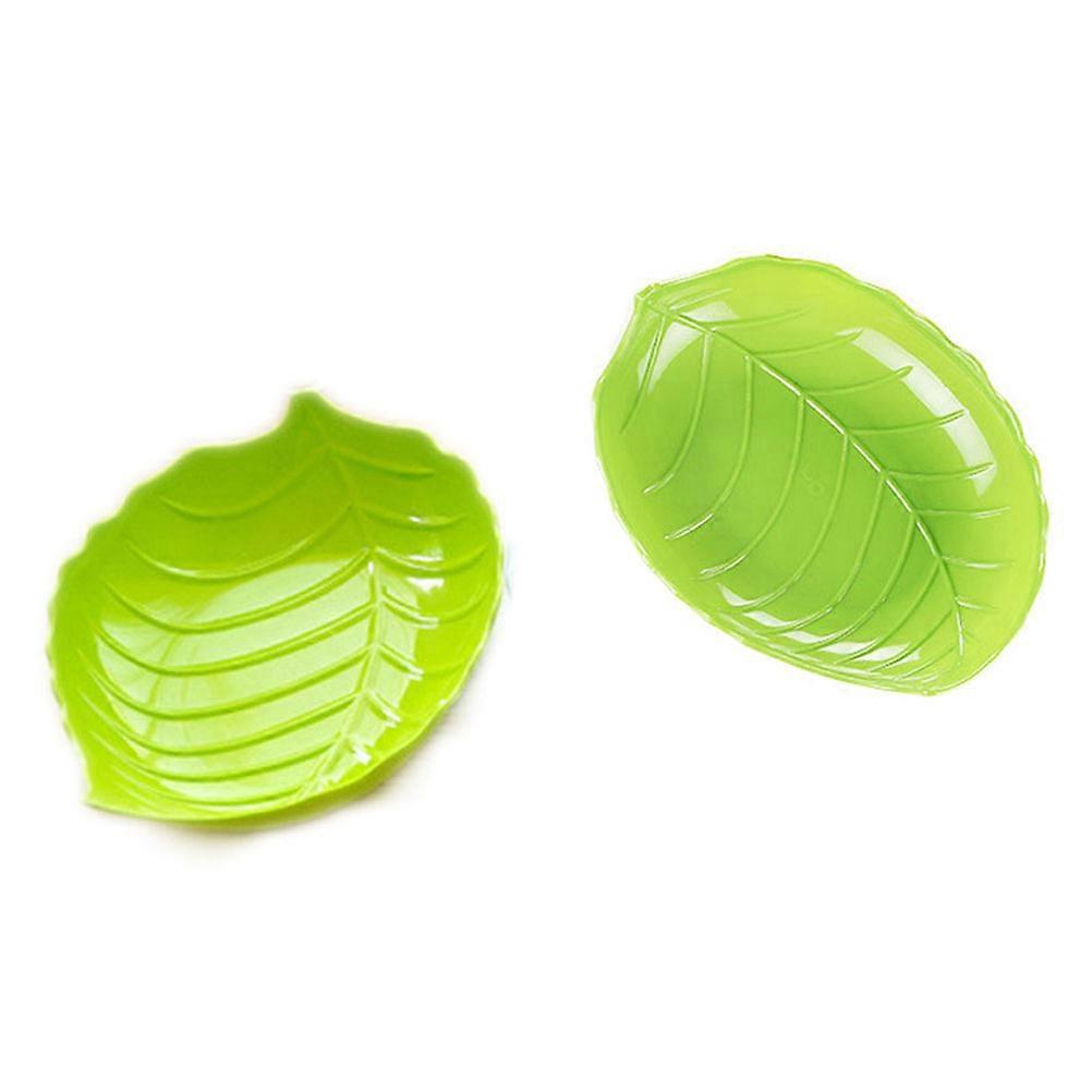 Creative Fruit Dish Leaf Shape Plate for Party 12Pcs Set