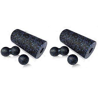 6PCS Yoga Roller Massage Peanut Ball Set EPP Fitness Foam Column for Back Pain Deep Tissue Stretching Muscle Relax--A top quality