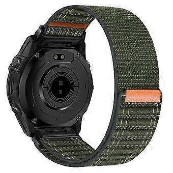 Nylon horlogebandje met golfstructuur en klittenbandsluiting voor Garmin (22 mm)