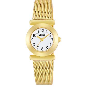 Lorus Quartz Analog Women's Watch with RRS02VX9 Gold Plated Stainless Steel Bracelet