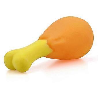 3 x kyllingelår hvalp legetøj elastisk interaktivt legetøj PVC knirkende gummi kyllingelår kæledyr hund legetøj til hom