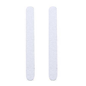 Durable Gray White Sand Nail Buffer for Nail Polishing 2Pcs Double-Sided Emery Board
