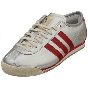 adidas Italia 70s Womens Fashion Trainers in Silver Red