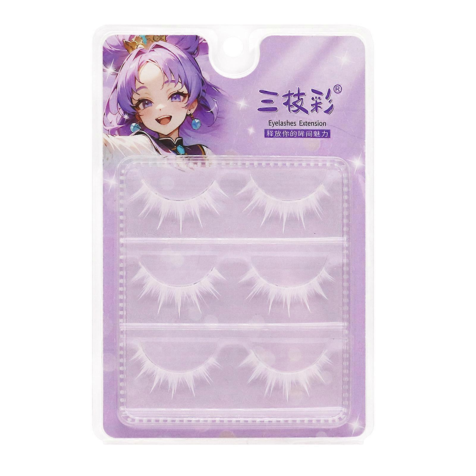 White Dramatic Cosplay False Eyelashes
