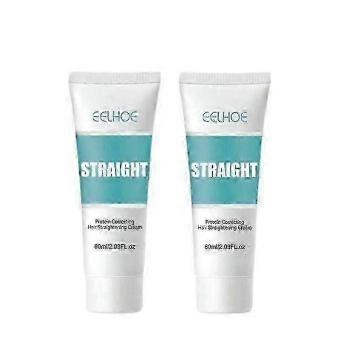Protein Hair Straightening Cream, Frizz-Smoothing Keratin Cream for Home Salon Styling