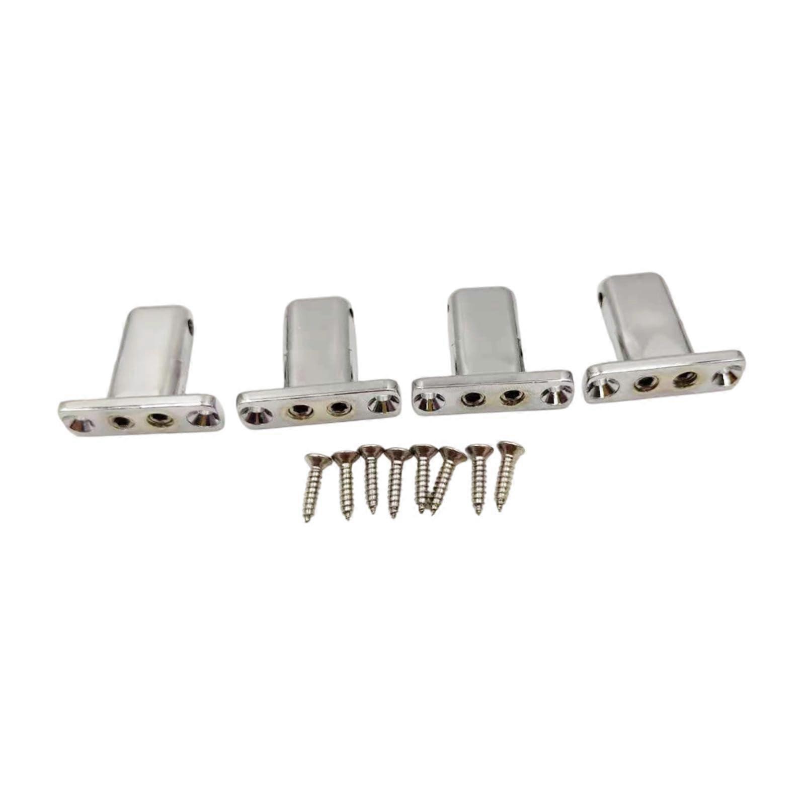 4 String Guitar Locking Nut and Bass Guitar Bridge Gray DIY Set for Stable String Tuning