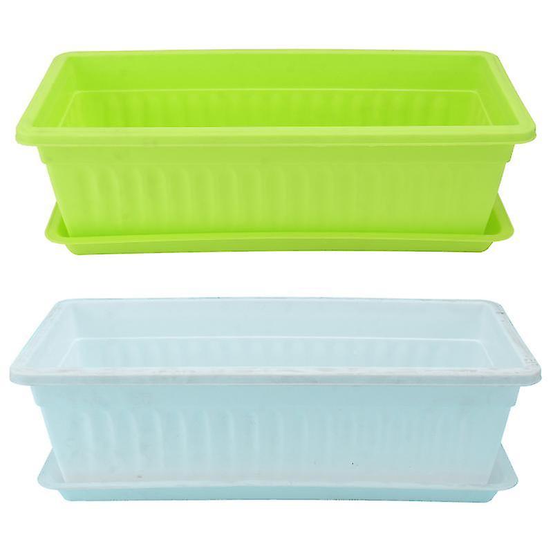 38.6X17cm Assorted Color Pots & Planters 2 Sets Of Plastic Vegetable Planters Balcony Indoor Vegetab