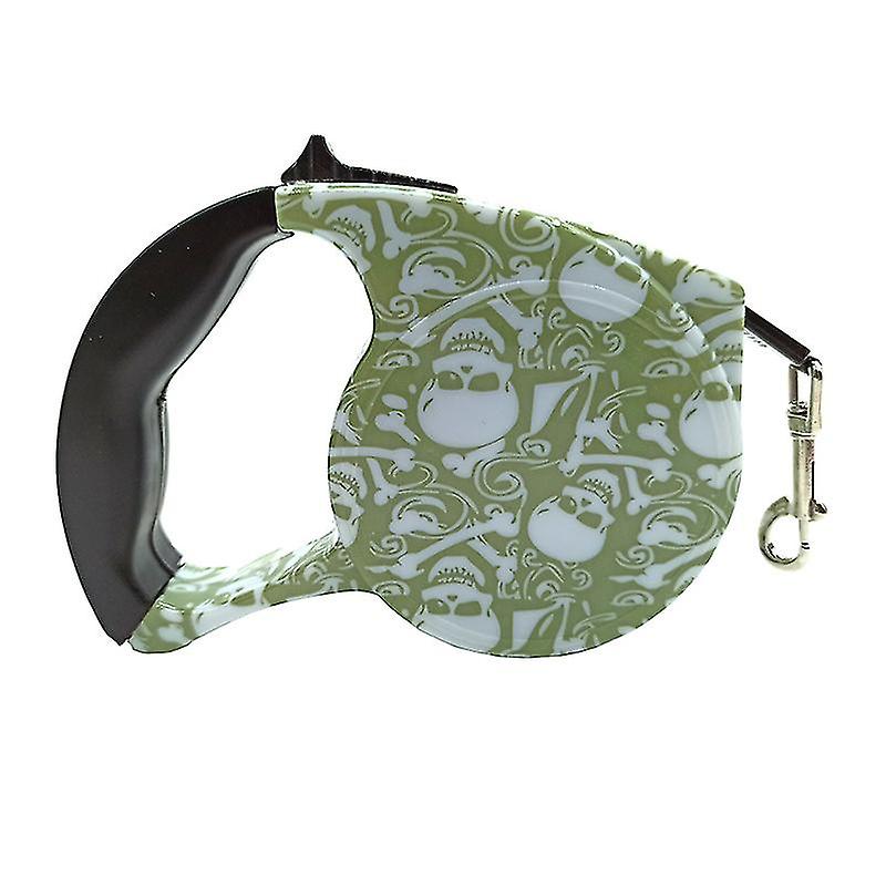 Skull Pattern Automatic Retractable Dog Leash