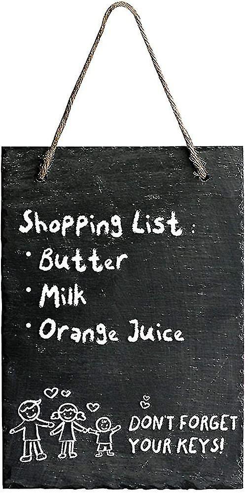 Chalkboard, Kitchen Notes Chalkboard, Slate Hanging Blackboard For Wall