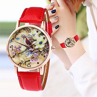 Montre De Luxe Pour Femme, Bracelet Cuir Multicolore, Mouvement à Quartz - Style Casual Et Designer