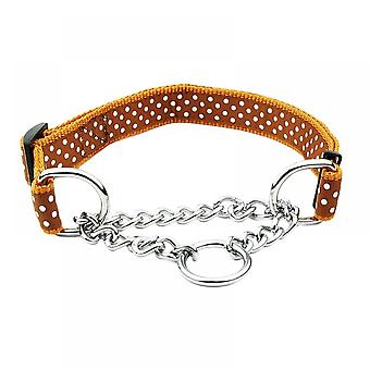 CollarDirect Reflective Dog Collar Martingale Collars Side Release Buckle Chain Training Adjustable Pet Collars(Brown)