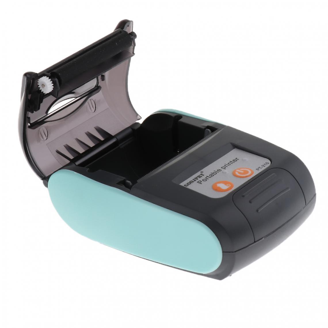 Portable Mini 58mm Usb Bluetooth Thermal Barcode Printer Light Blue High Speed