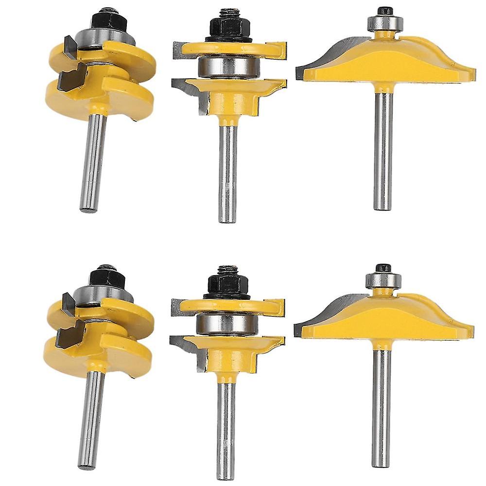 3pc1/4 Shank Raised Panel Cabinet Door Router Bit Set -3 Bit Ogee