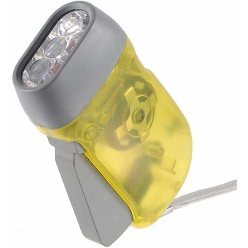 3 LED Dynamo Flashlight Light Hand Press Crank Portable Camping Traveling Hiking Lamp Durable And Useful,