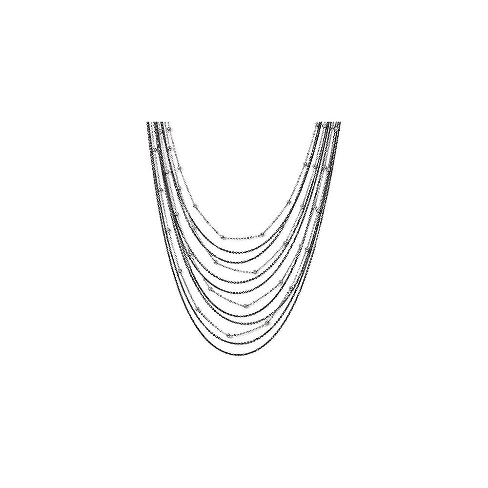 925 Sterling Silver Textured Polished Ruthenium plating Fancy Lobster Closure-Ruthenium Twisted Mesh Bracelet 7 Inch 7mm