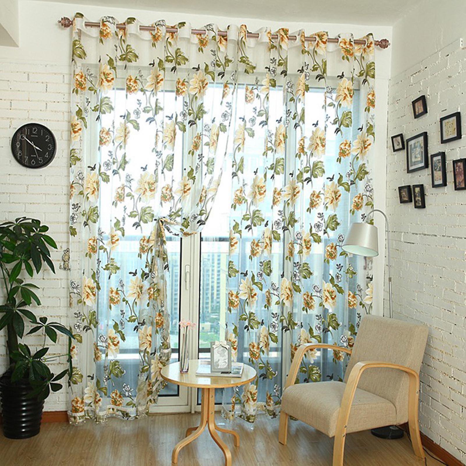 Colorful Flower Bedroom Curtains With Botanical Nature Classic Pattern Decorate Your Windows And Rooms
