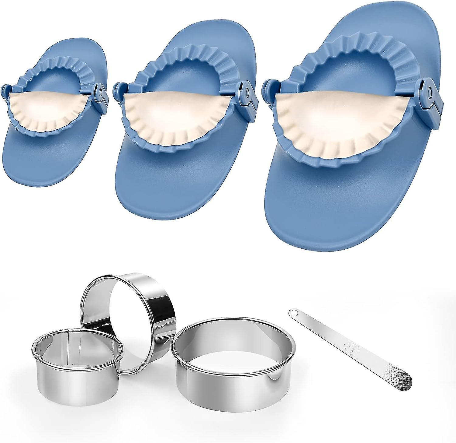 Dumpling Machine, Meat Rolling Machine, Dumpling Moulding Machine - Wrap Perfect Dumplings Every Time, 3 Sizes (l/3.7"+m/3.2"+s/2.5").