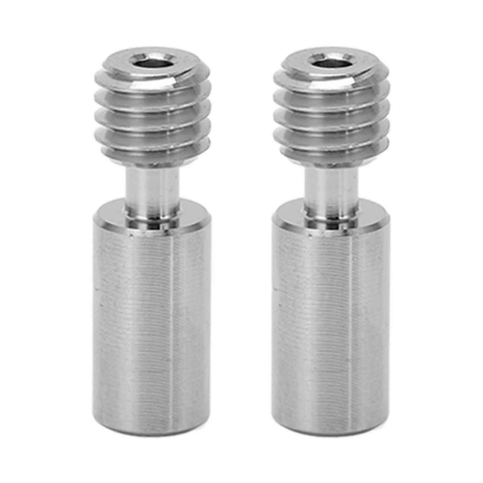 Uadme 2PCS Heatbreak Tube, Ti Alloy Branch Design, Thermal Resistance, M6 Thread, Ideal for Ender 3 S1 3D Printer (A)