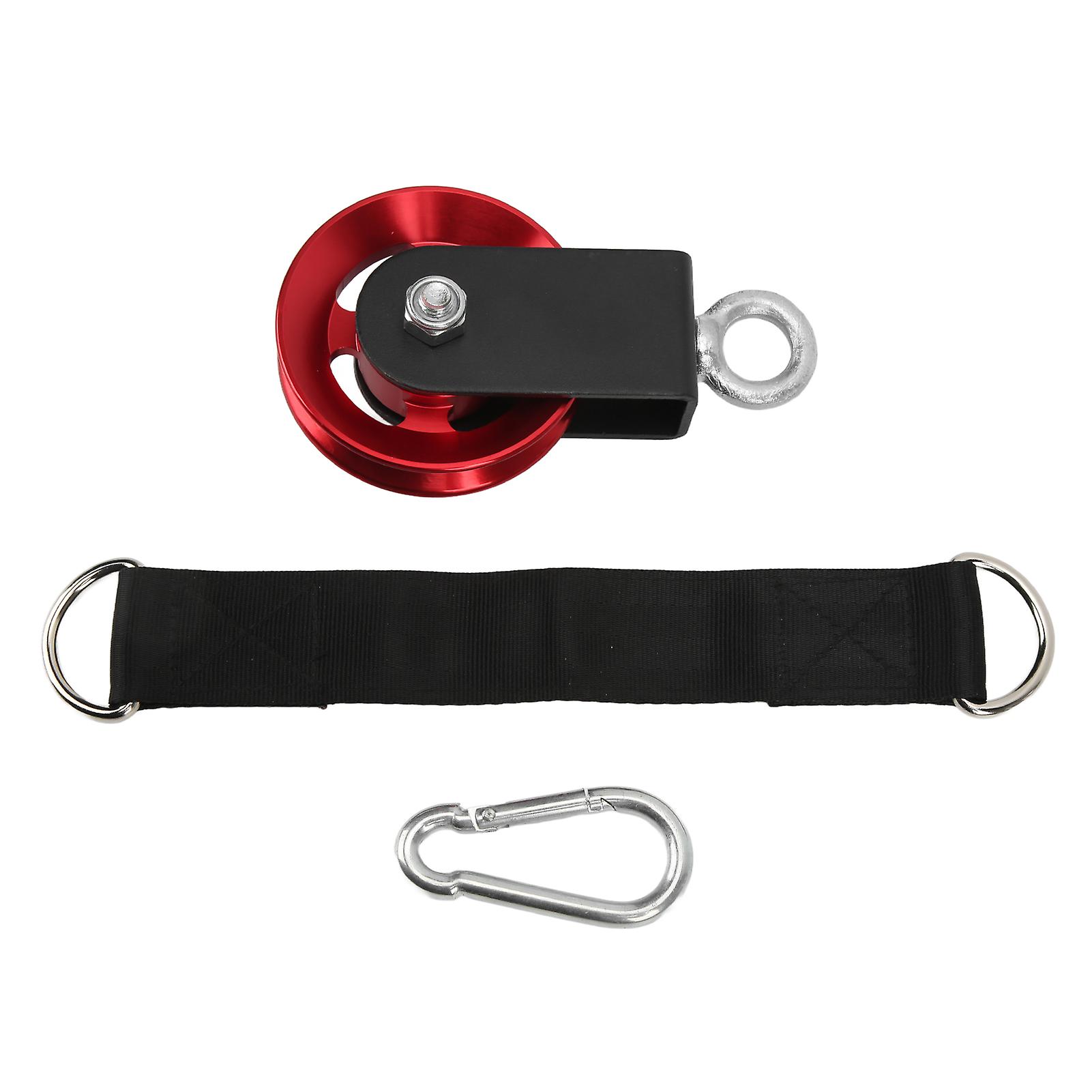 Cable Gym Gym Pulley System Small Hanging Pulley 360 Degree Rotating Silent for Home DIY ProjectsRed