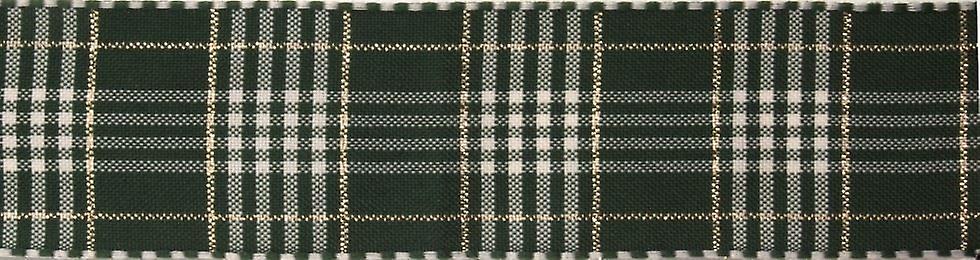 25mm Berisfords Rustic Plaid Ribbon Cedar - per 3 metre roll