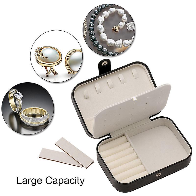 Jewelry Box Necklace Ring Storage Organizer Double Layer