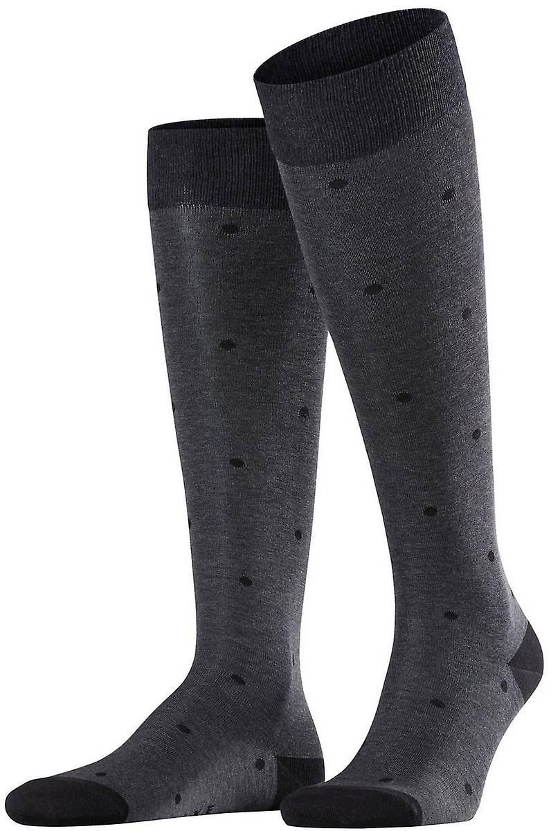 Falke Dot Knee-High Socks - Anthracite Melange Grey