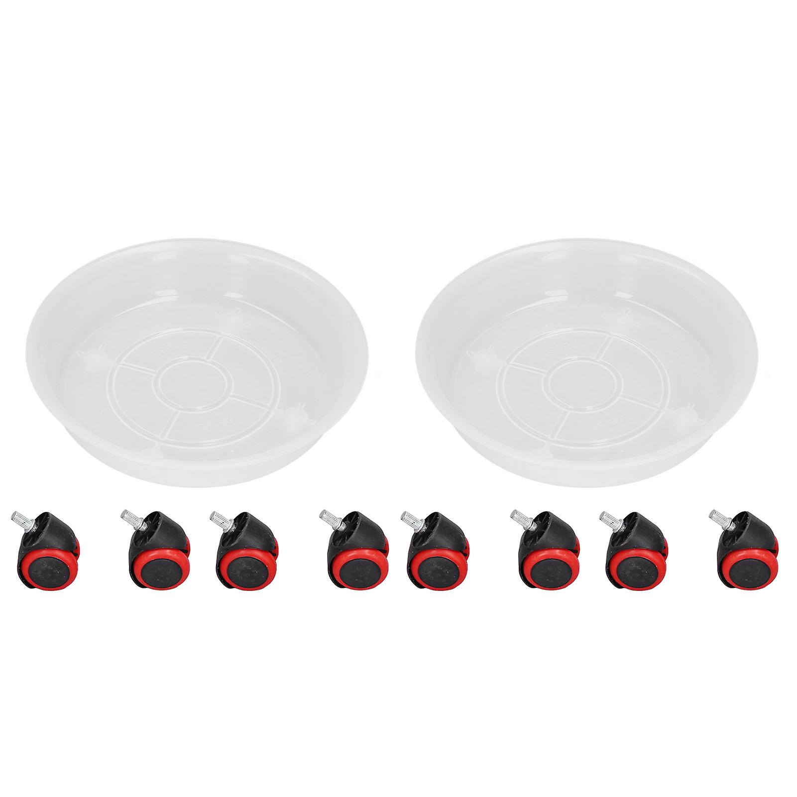 Round Mobile Tray Shelf, Roller Flower Pot Base, Universal Wheel