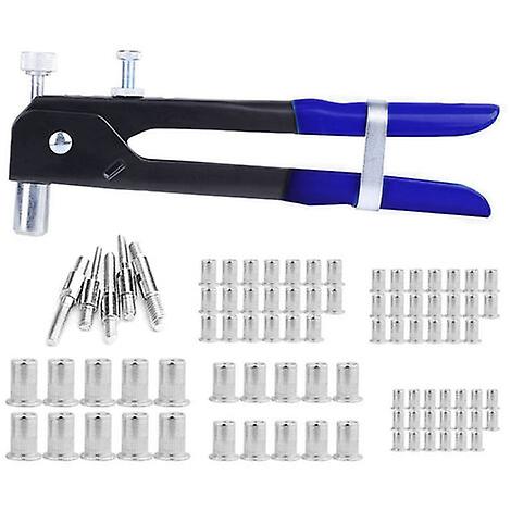 86pcs Threaded Nut Rivet Gun M3-M8 Insertion Tool Rivet Rivet Nut Nut Kit