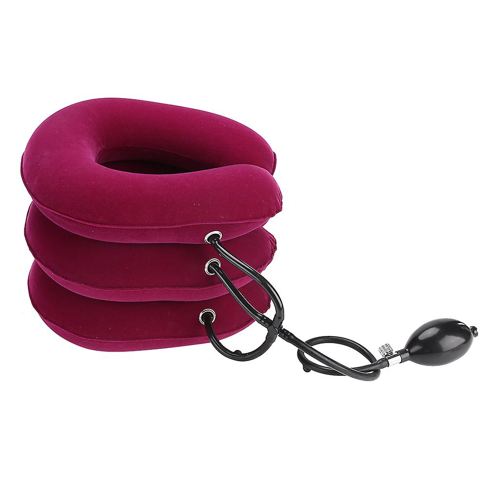 Portable U-Shape Inflatable Neck Stretcher, 26x26x23cm, Red