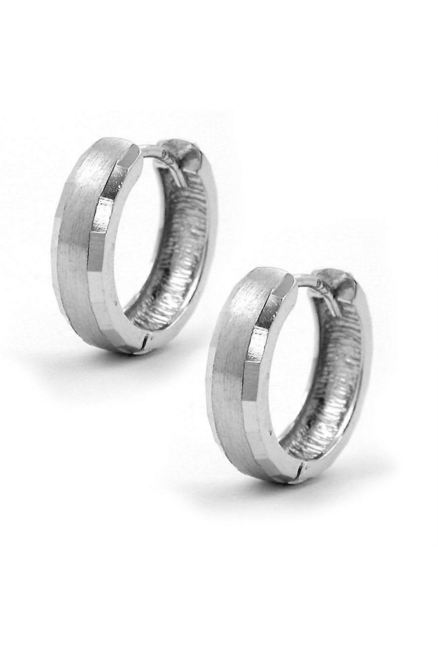 Hoop Earrings Diamond Cut Silver 925 - Gl91532