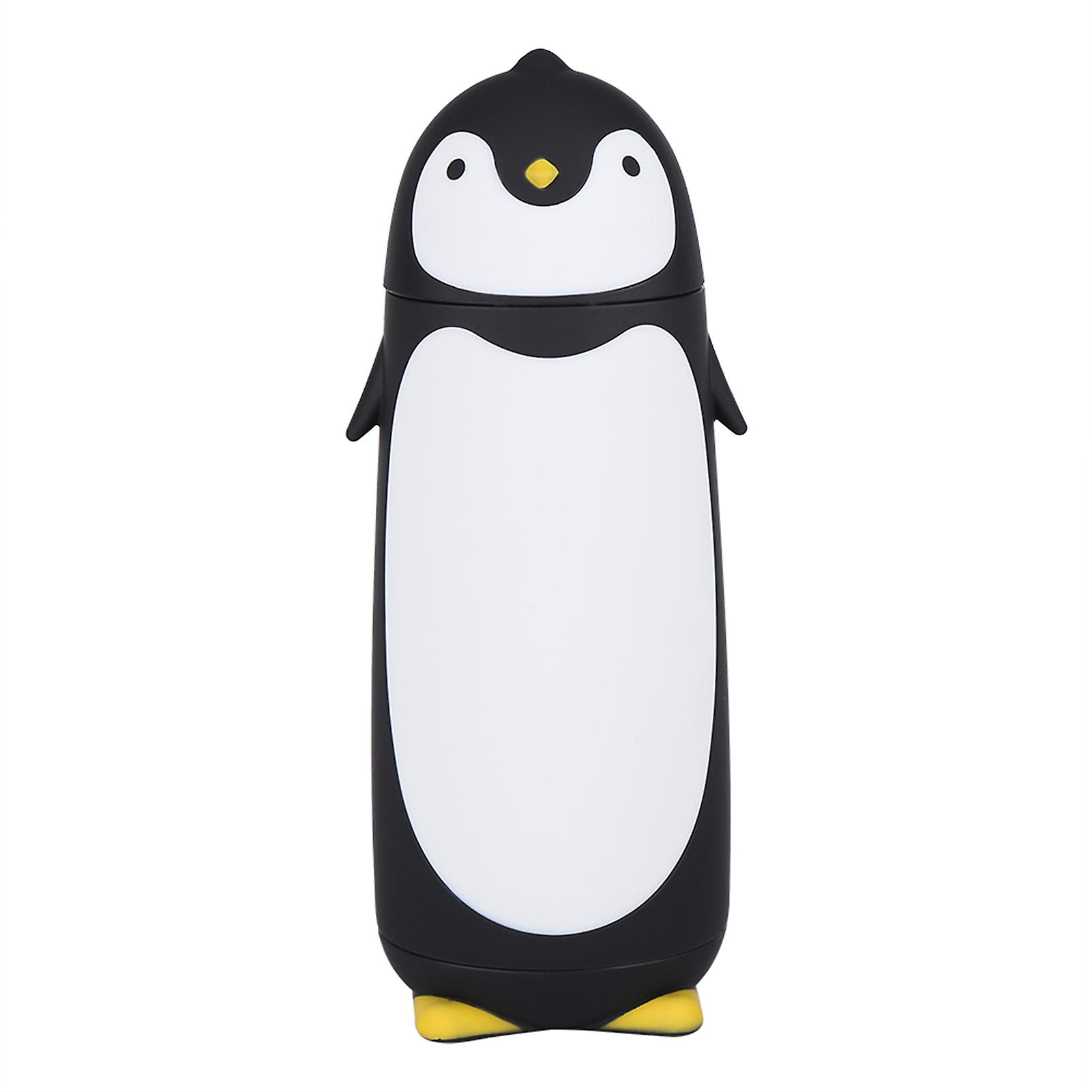 300ML Cute Penguin Glass Water Bottle Double Layer Insulated Travel Mug for Hot and Cold Beverages