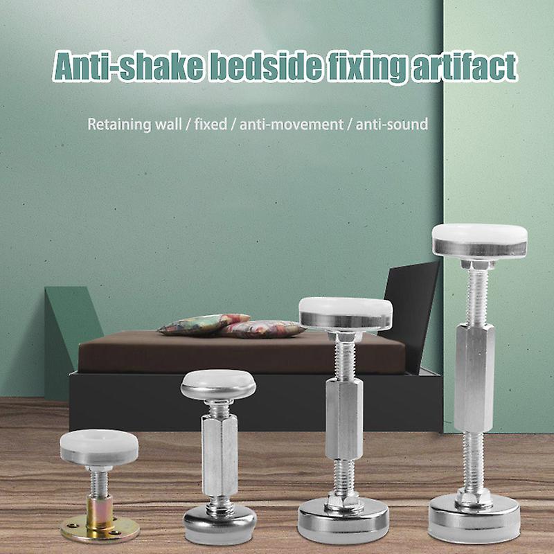 Threaded Bed Frame Adjustable Anti-shake Tool Telescopic Support for Home Room Wall