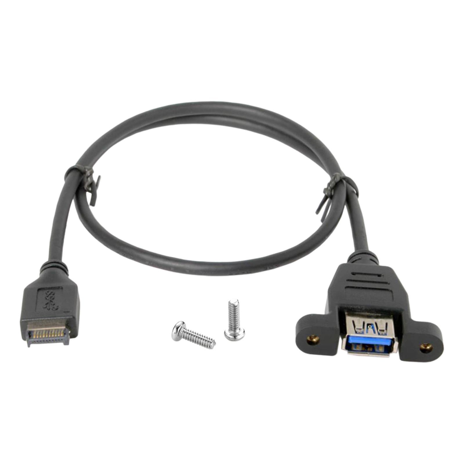 USB 3.1 Front Panel Header to USB 3.0 Type A Female Extension Cable,USB Cable Repair,USB 3.0 Data Cable Panel Mount Type 30cm