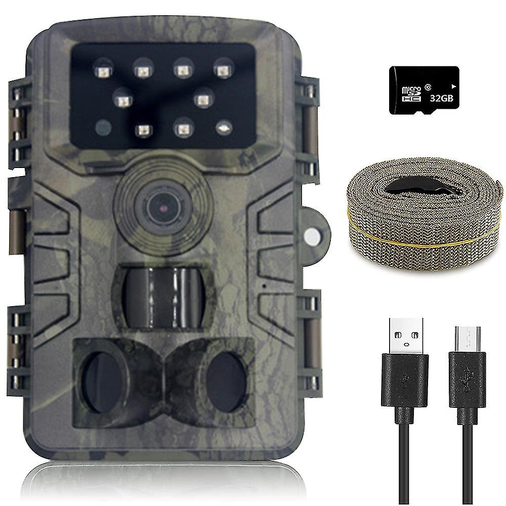 Trail Camera, Hunting Camera With Wide-angle Motion Latest Sensor View Trigger Time Trail Game Camera With No Glow Andwaterproof For Wildlife Monitori