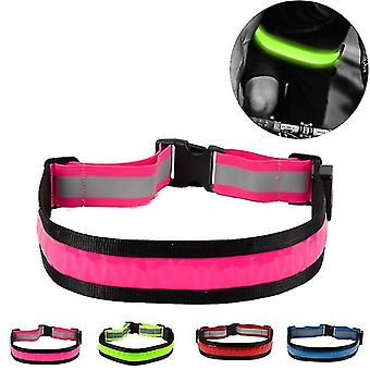 LED Reflective Waistband with USB Rechargeable Illumination