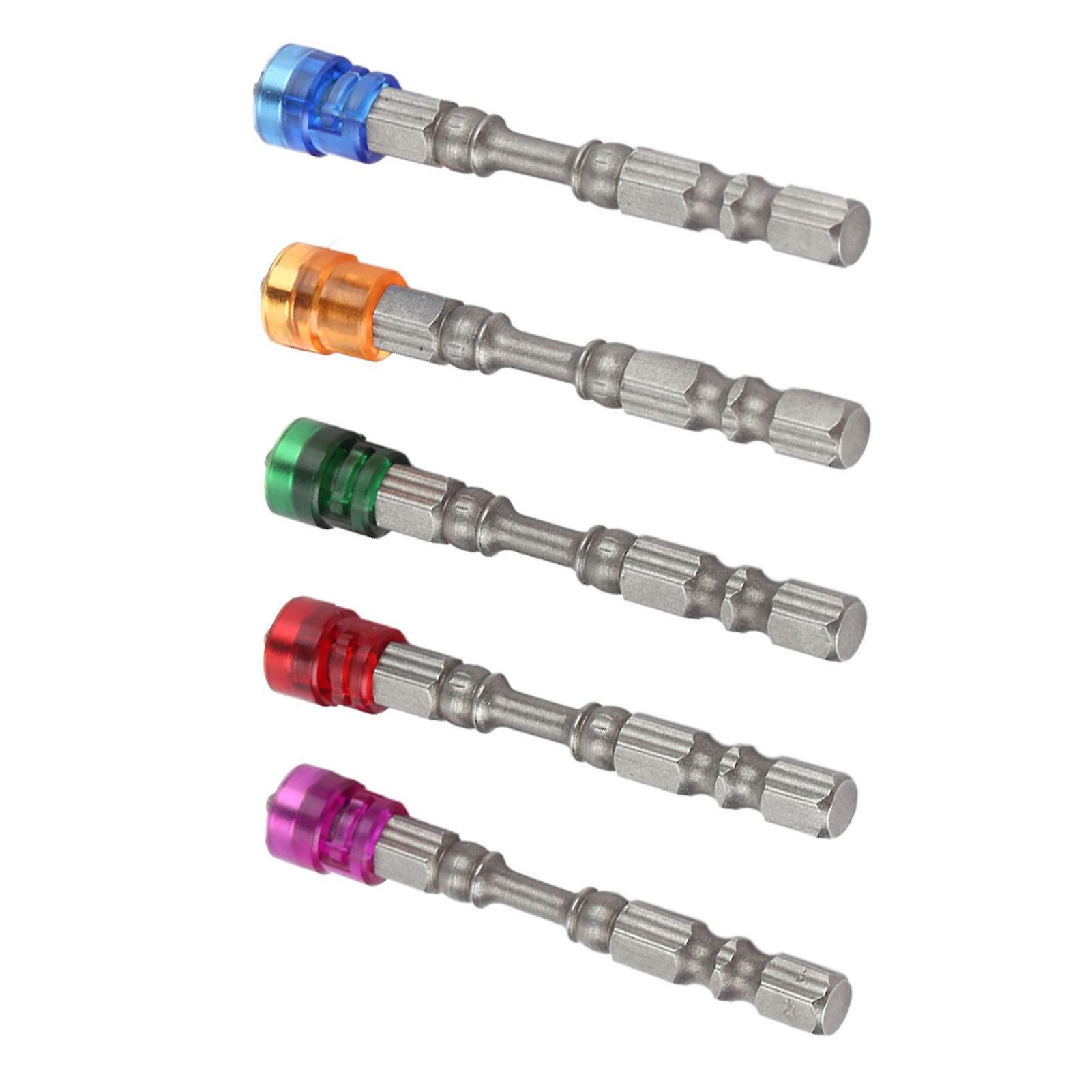 PH2 Magnetic Phillips Screwdriver Bit Set for Drywall Screws, 1/4" Shank (Mixed Colors)