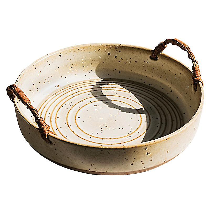 1pcs Crude Pottery Bread Basket