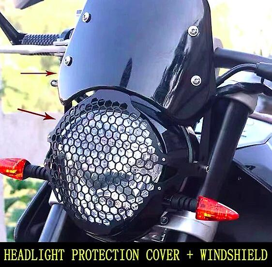 Windshield Wind Shield Protection Headlight Net Cover Motorcycle Modification Accessories For Fb Mondial Hps 125
