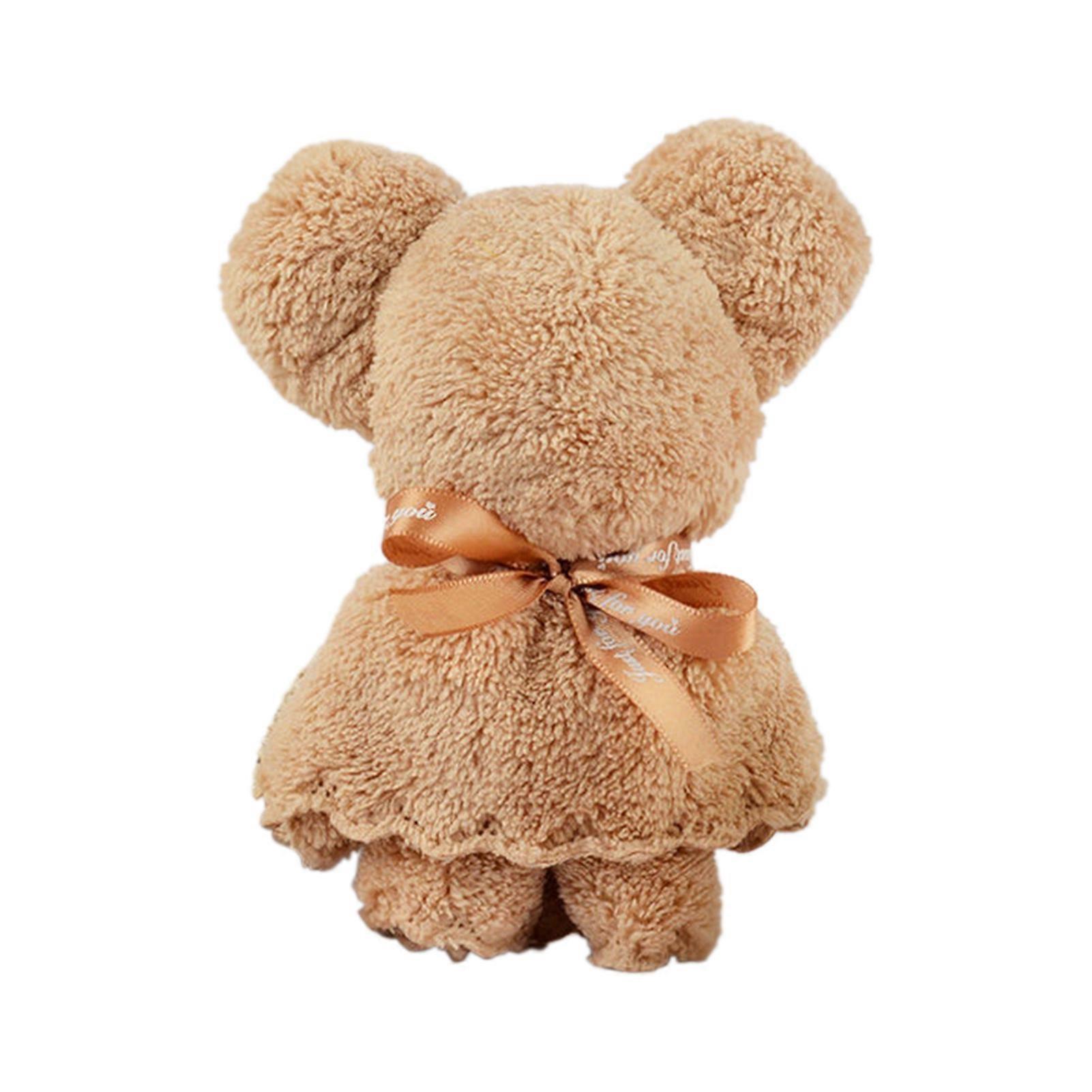 Bear Shaped Towel 15x9cm, 30g, Polyester, Assorted Colors Gift