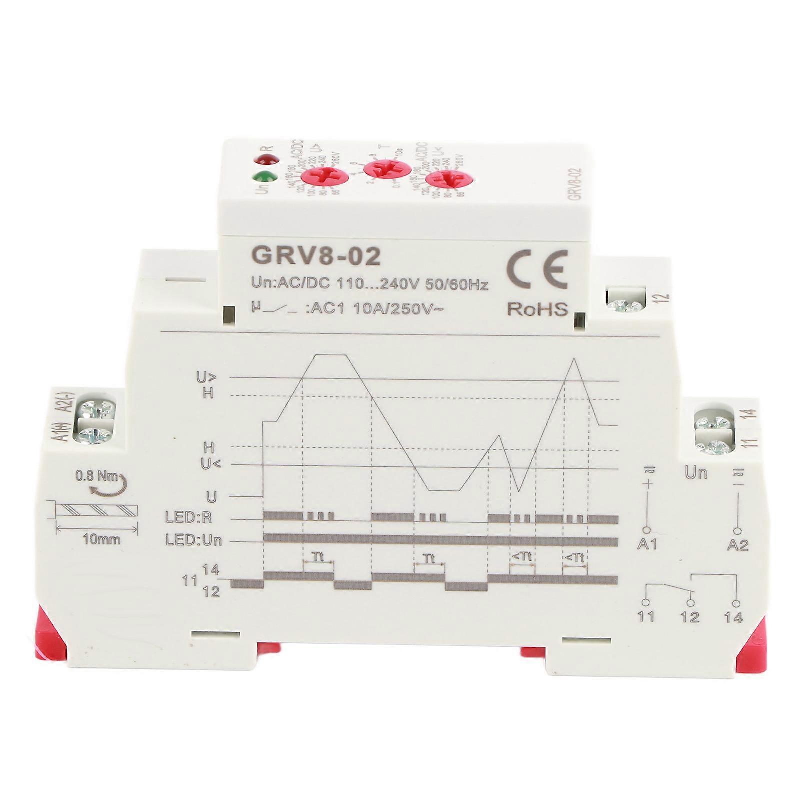 GRV8-02 Single phase Voltage Control Monitoring Relay Over Voltage Protection (#4)