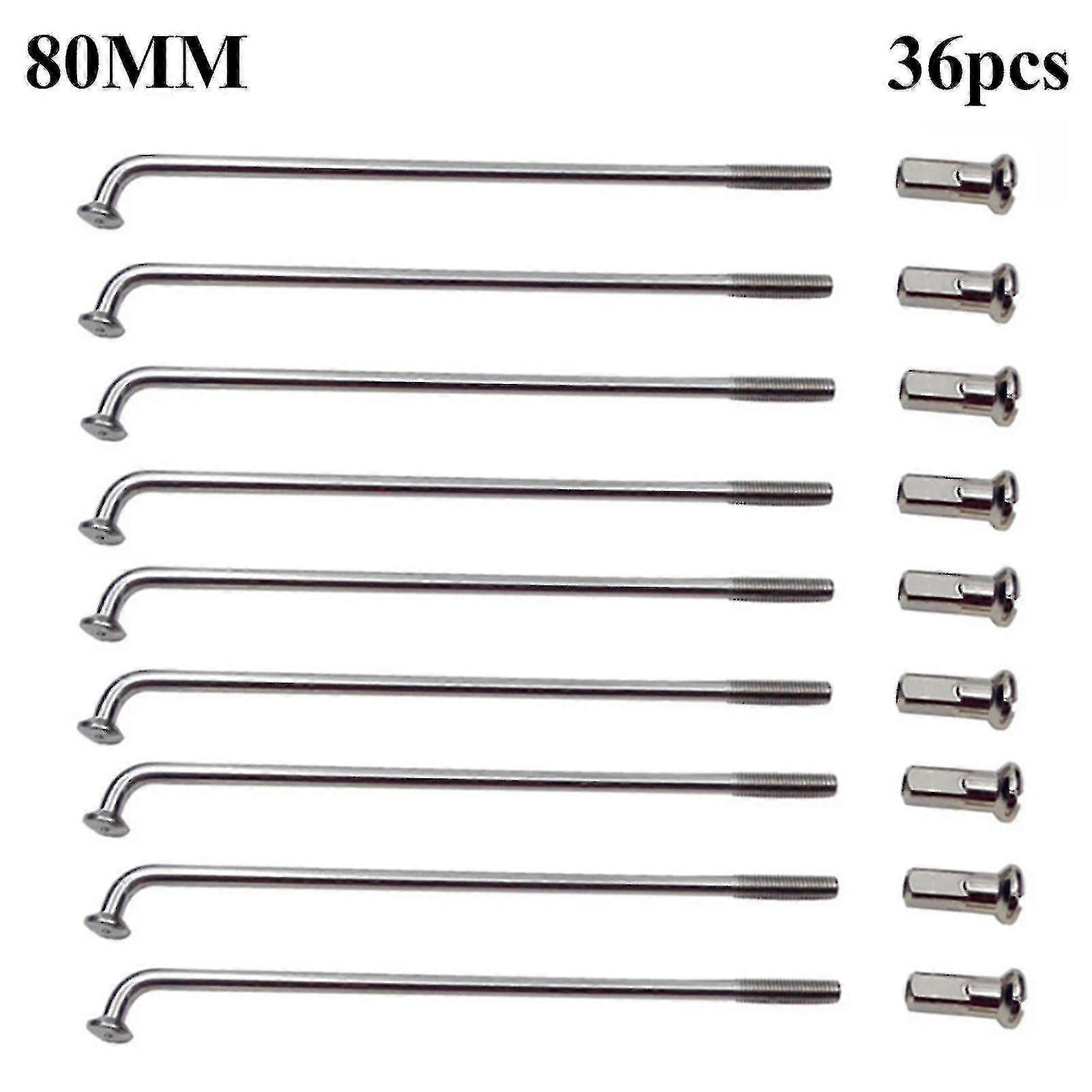36pcs Bicycle Spokes Long Lasting Muti-function Lightweight Mountain Bicycle Spokes For Bicycle 80mm