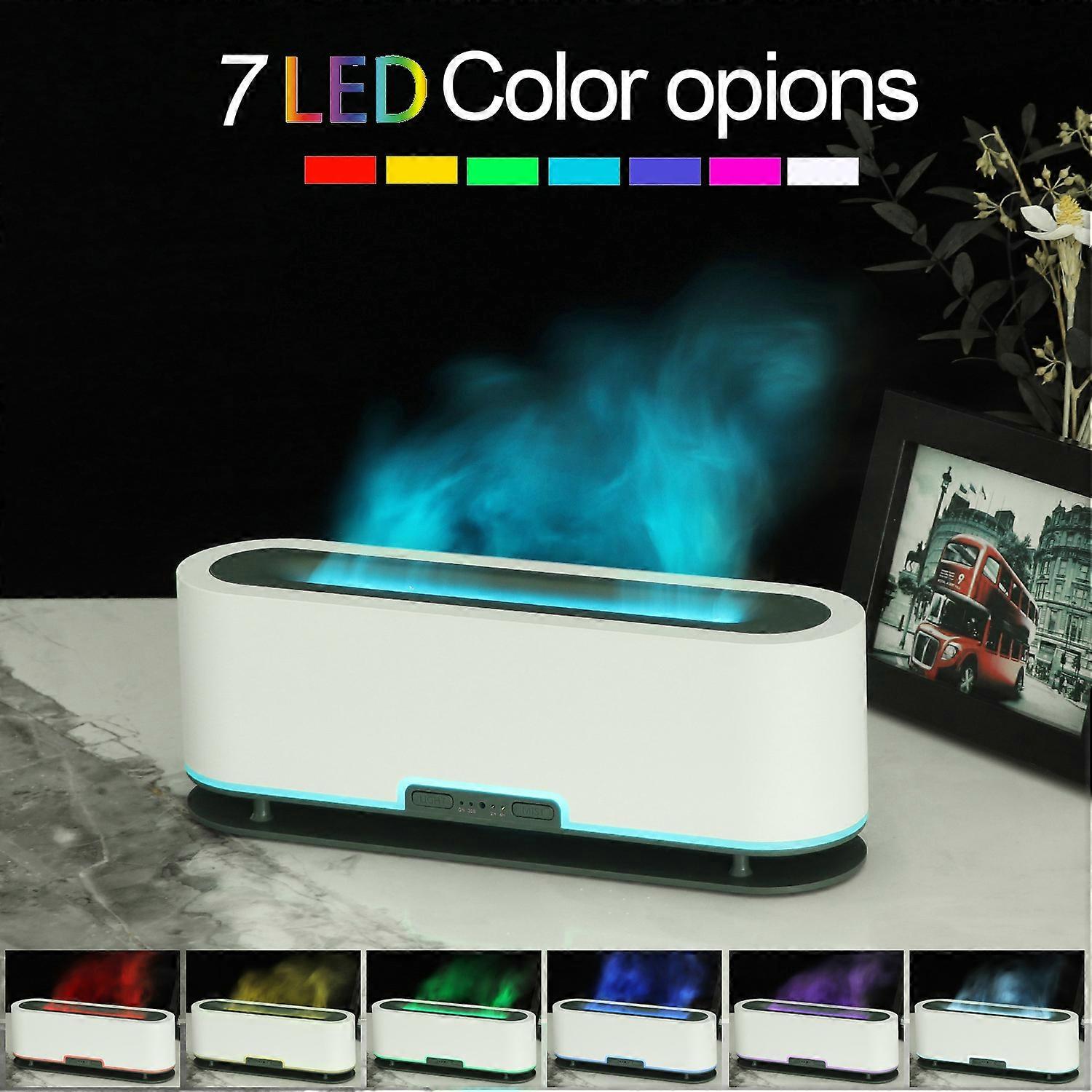 Flame humidifier simulation flame home office 7-color ambient light Halloween JIE
