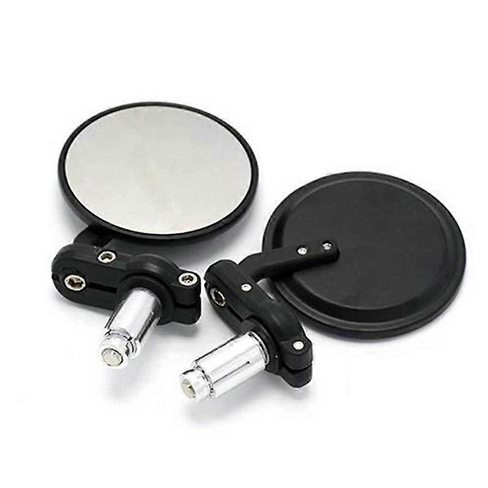1 Pair 7/8inch Universal Round Handlebar End Motorcycle Rearview Side Mirror