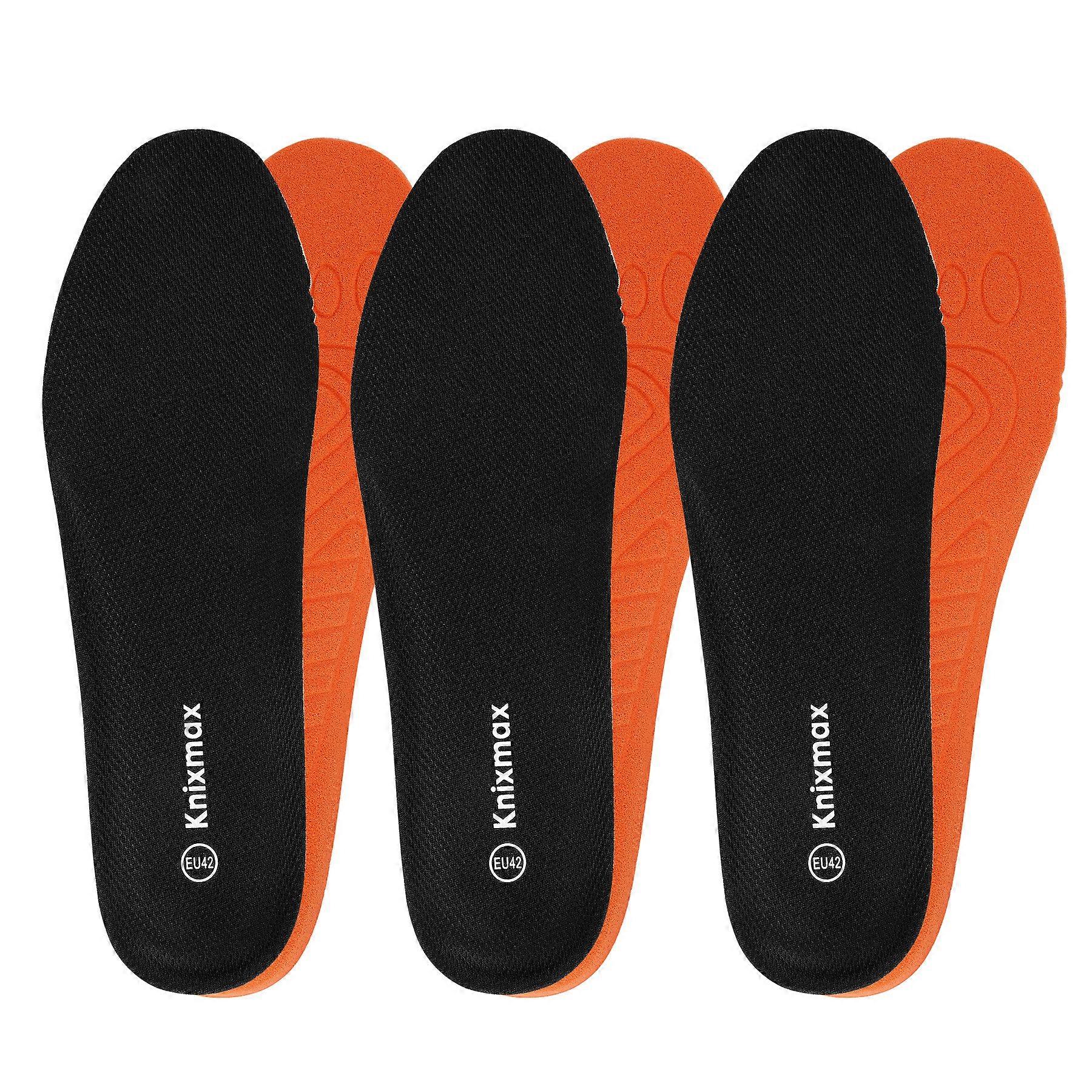 3 Pairs Knixmax Sports Insoles Arch Support Full Length Orthotic Inserts For Men Women