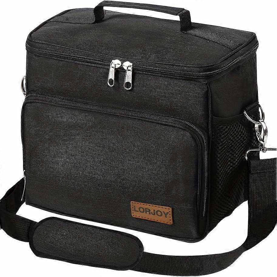 漏れ防止断熱ランチトート こぼれ防止、再利用可能 & 冷凍可能なクーラーバッグ 大人/十代の若者たちのための調節可能なショルダーストラップ付き