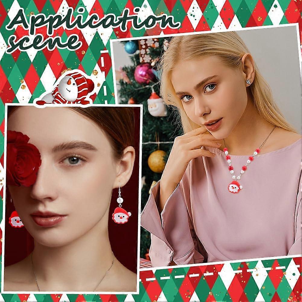 40-teiliges Set Weihnachts-Cabochons – 10 Verschiedene Motive (Schneemann, Elch, Weihnachtsbaum…) – Für DIY, Schmuck & Deko