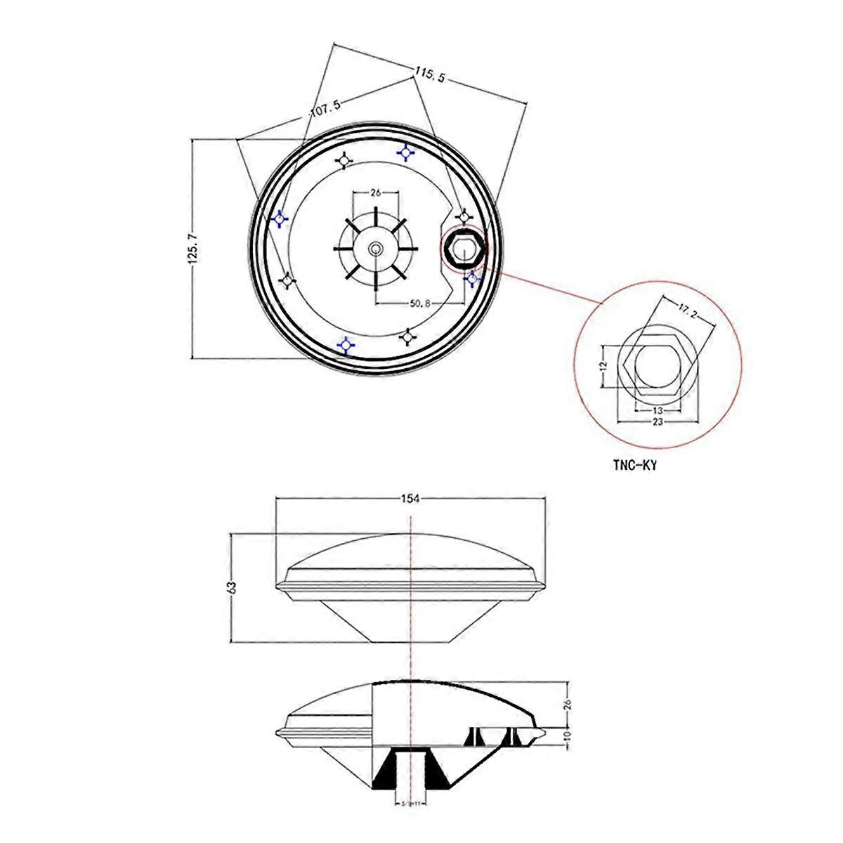 GNSS Antenna Shell GPS GLONASS BDS S-BAND High-Precision RTK GNSS ...