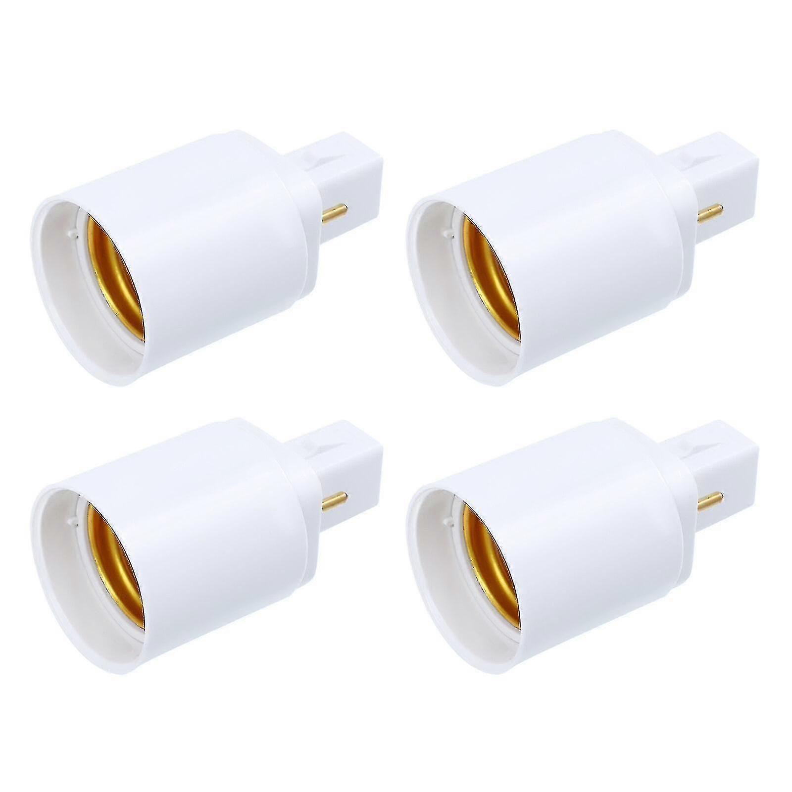 4pcs Professional G24d a E27 2 Pin Light Bulb Socket Adapter Light Holder