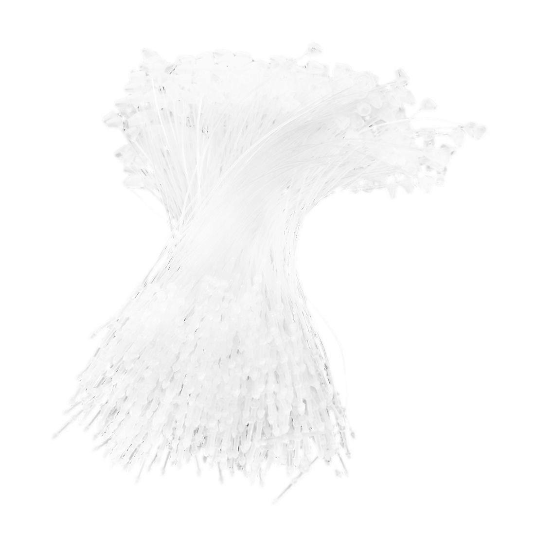 500 stykker White Snap Lock Pins Loop Tag Festemiddel 5 "130mm