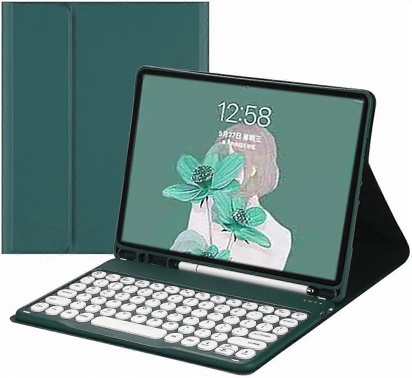 Galaxy Tab A7 10.4'' Κάλυμμα Πληκτρολογίου 2020 Μοντέλο Sm-t500/t505/t507 Μαγνητικό Αποσπώμενο Bt Πληκτρολόγιο Εξαιρετικά λεπτό Λεπτό Στρογγυλά Πλήκτρα Έξυπνο Ασύρματο Πληκτρολόγιο (g